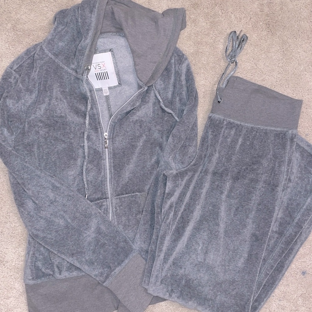 Victoria Secret Sweat Suite, zip up hoodie & pants